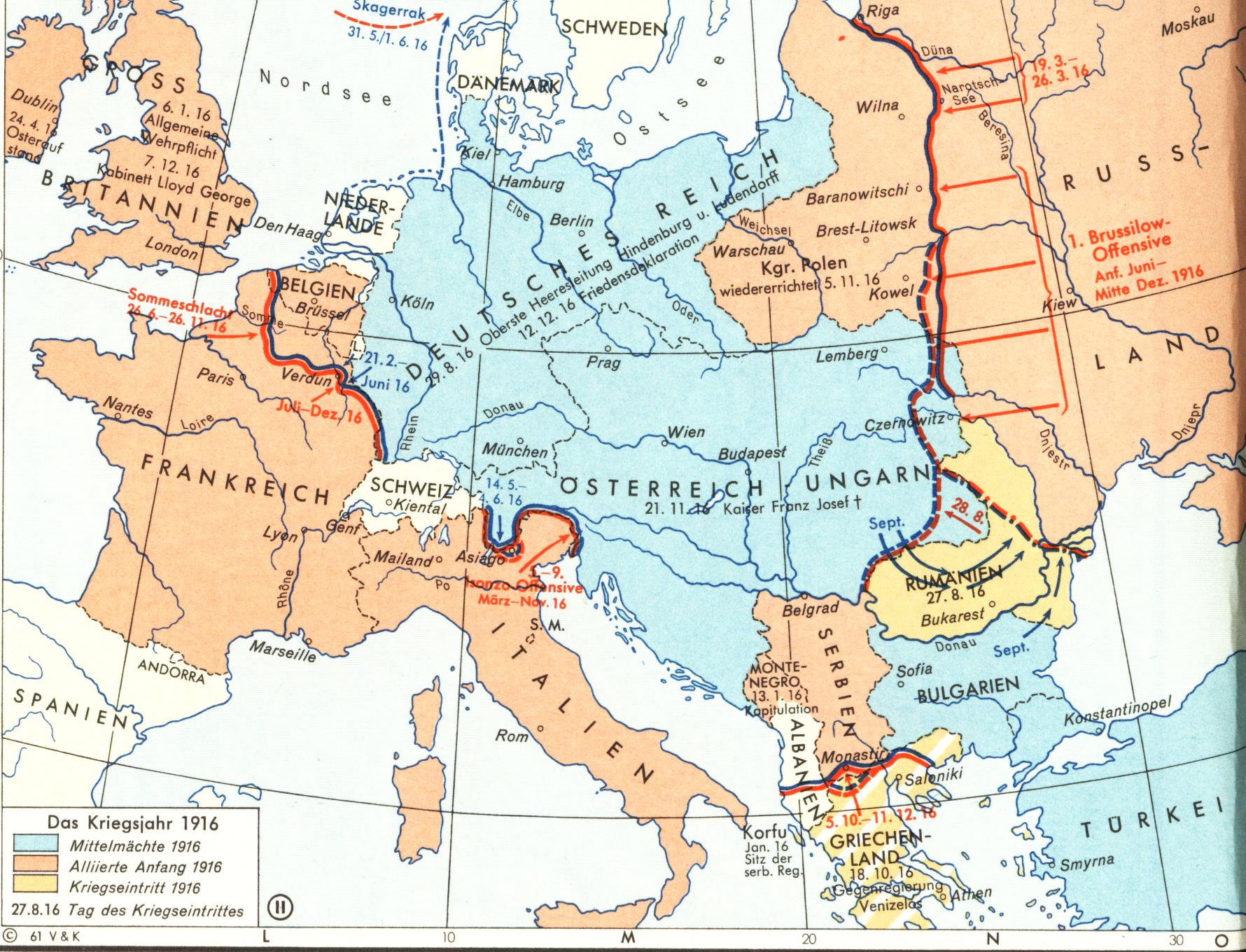 1 Weltkrieg Karte